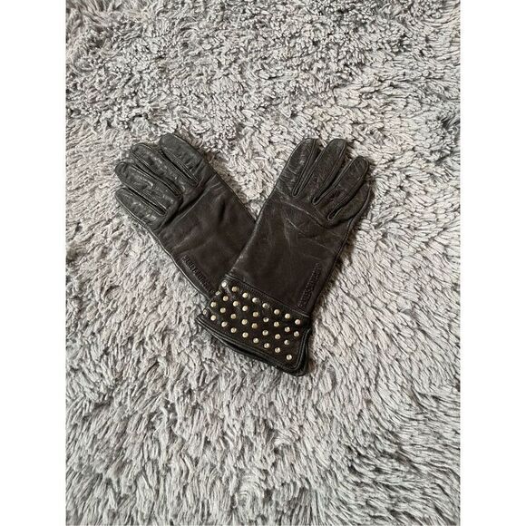 Vintage Harley Davidson‎ studded women’s 100% leather gloves size xs